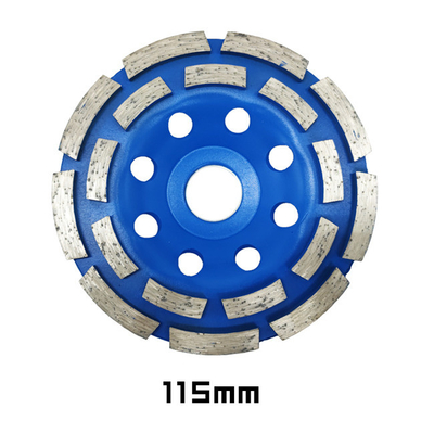 Granitowy beton niebieski 115 mm dwurzędowa ściernica kubkowa 4,5 cala